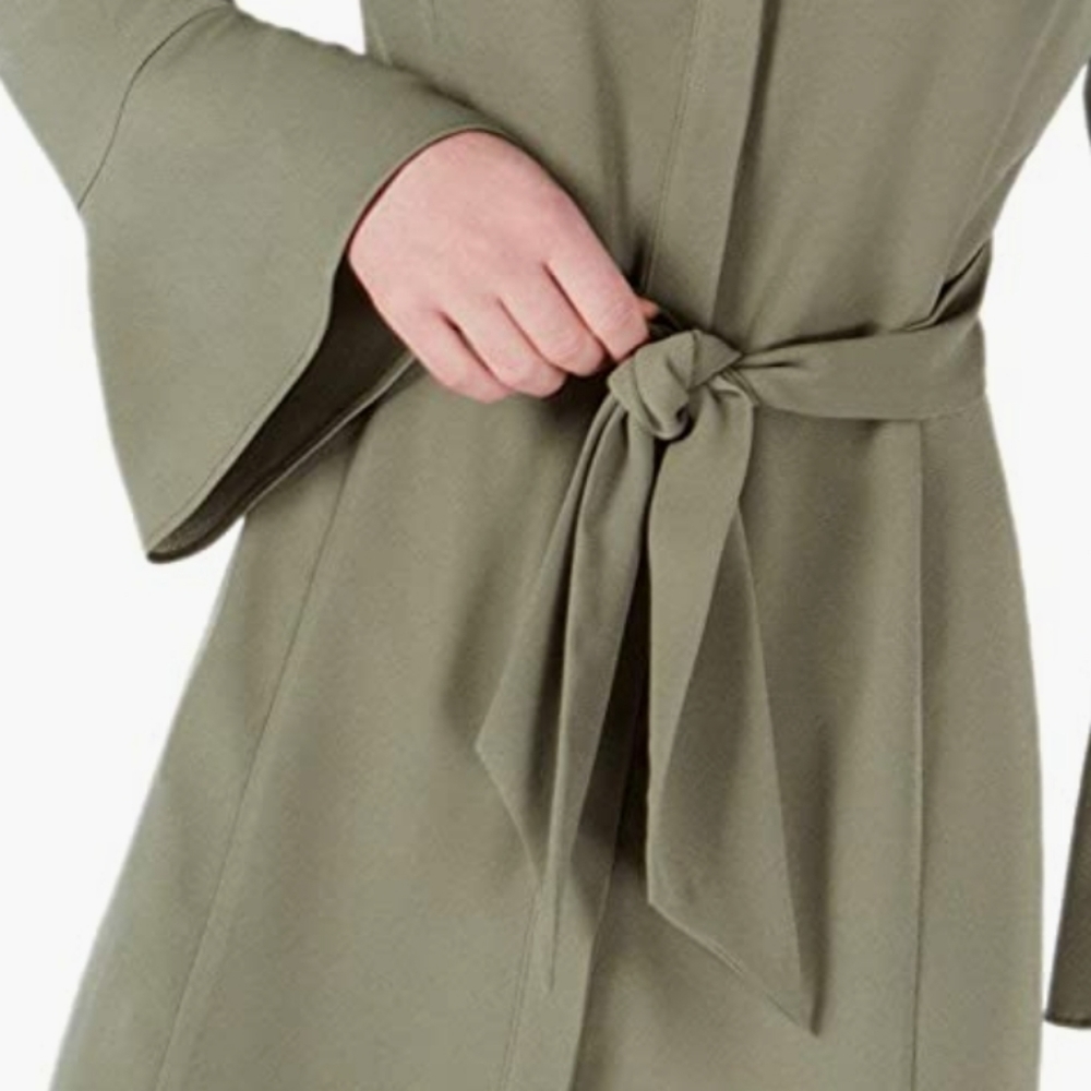 Bar III Women's Long Sleeve Tie Front Dress
